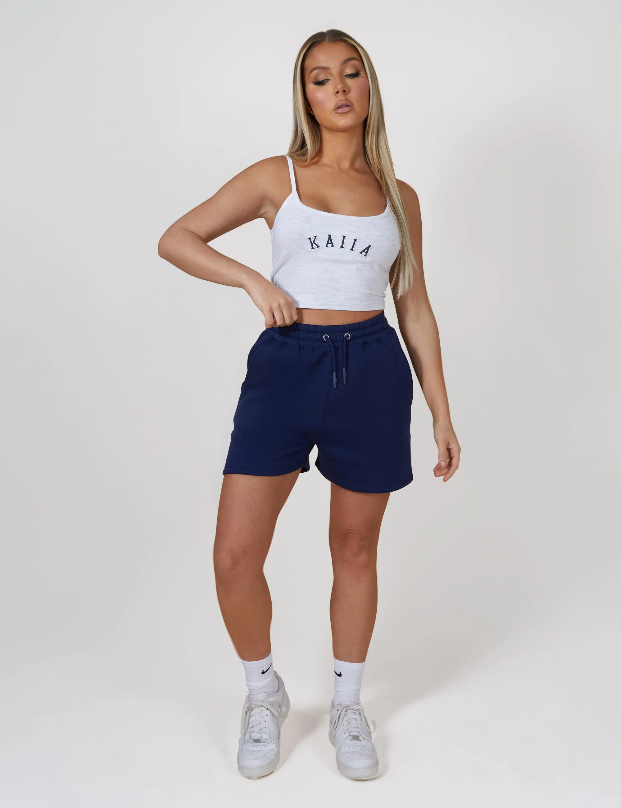 Kaiia Cami Logo Top In Grey Marl sold by Public Desire product image thumbnail 4