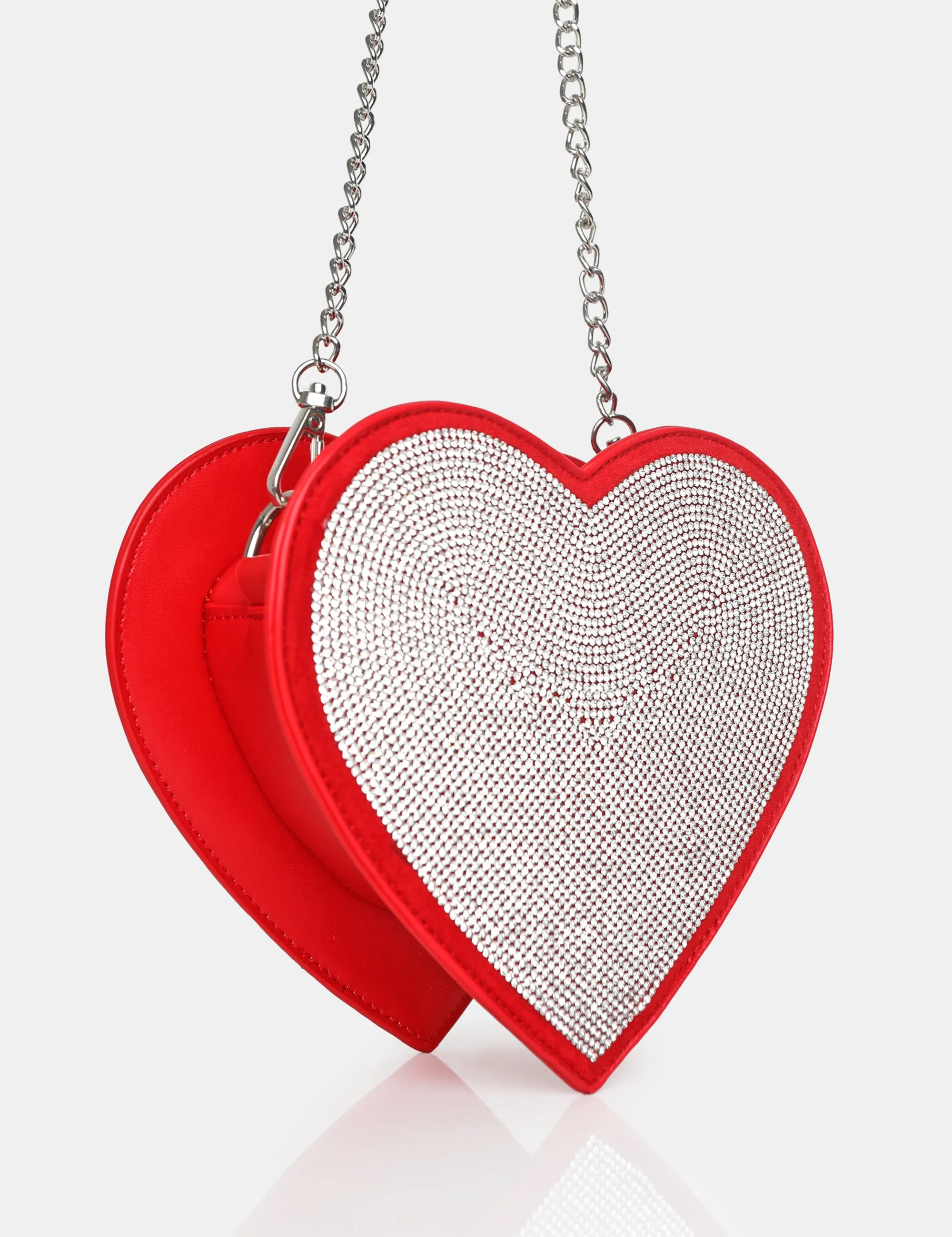 The Phillippa Red PU Diamante Bag sold by Public Desire product image thumbnail 2