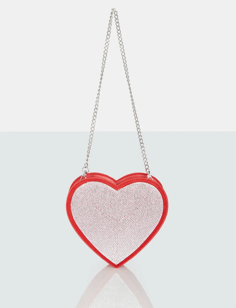 The Phillippa Red PU Diamante Bag sold by Public Desire product image thumbnail 4