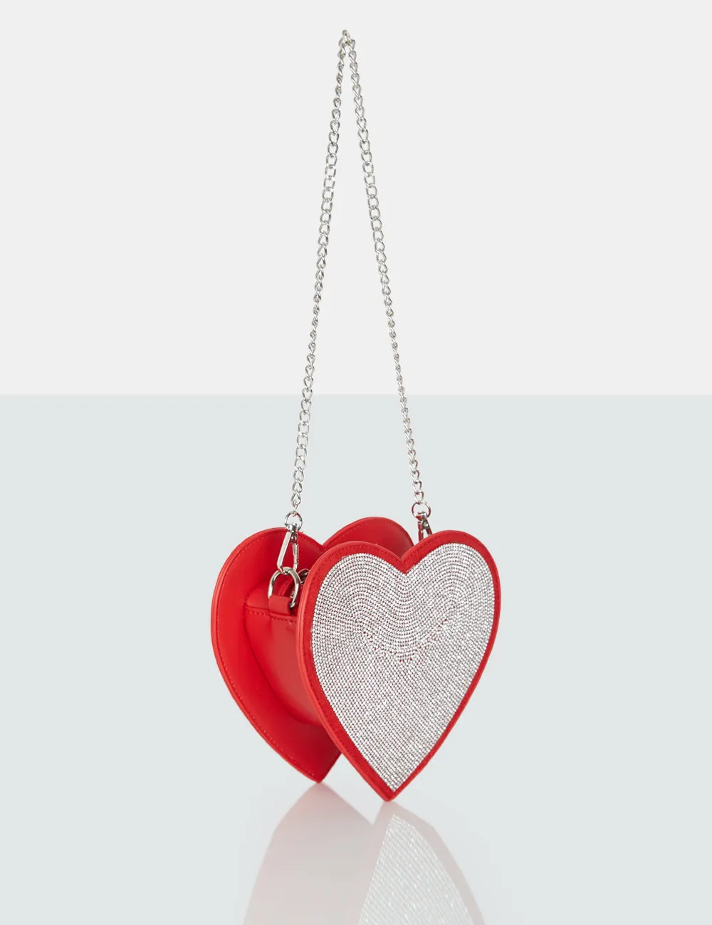 The Phillippa Red PU Diamante Bag sold by Public Desire product image thumbnail 5
