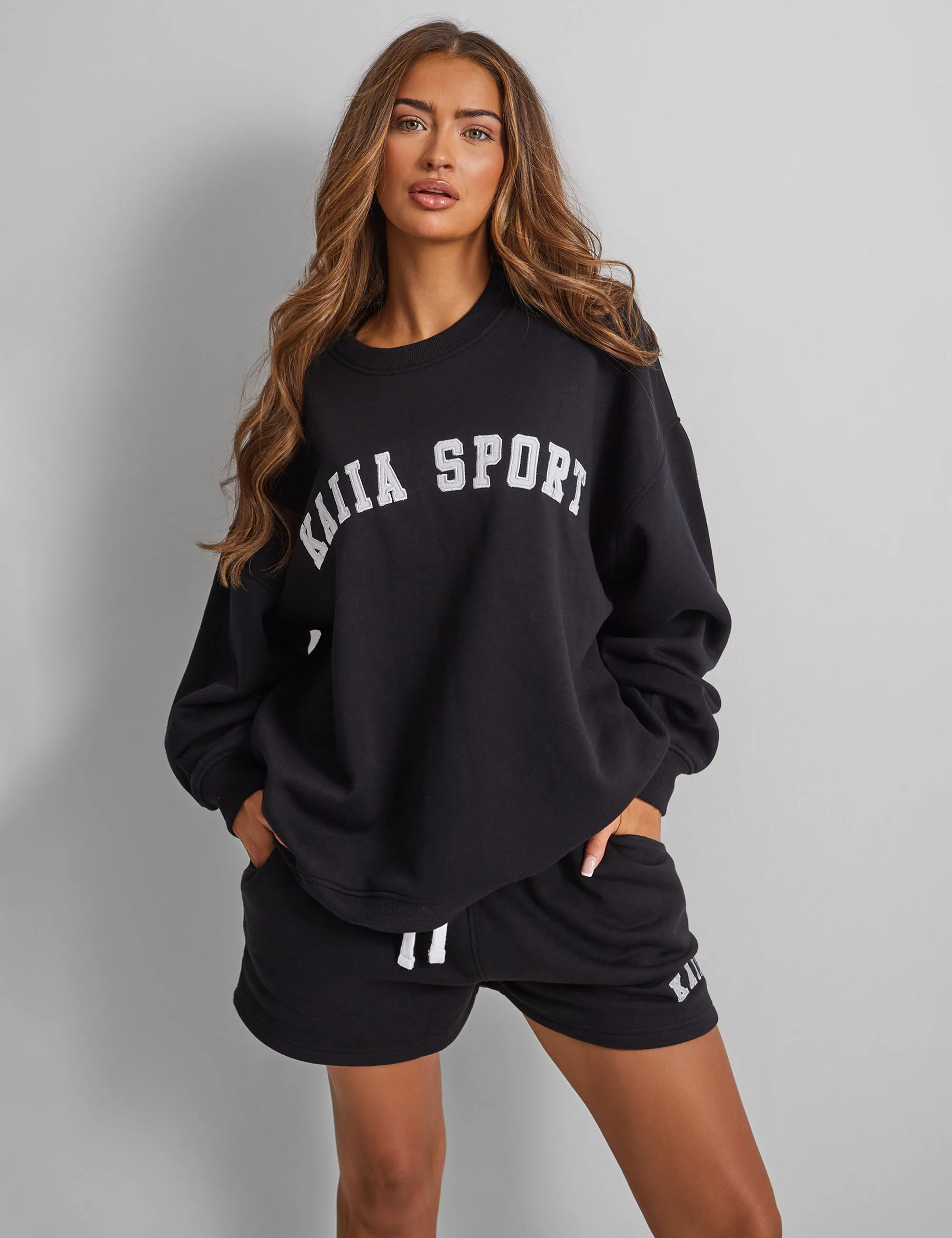 Kaiia Sport Slogan Sweatshirt Black sold by Public Desire