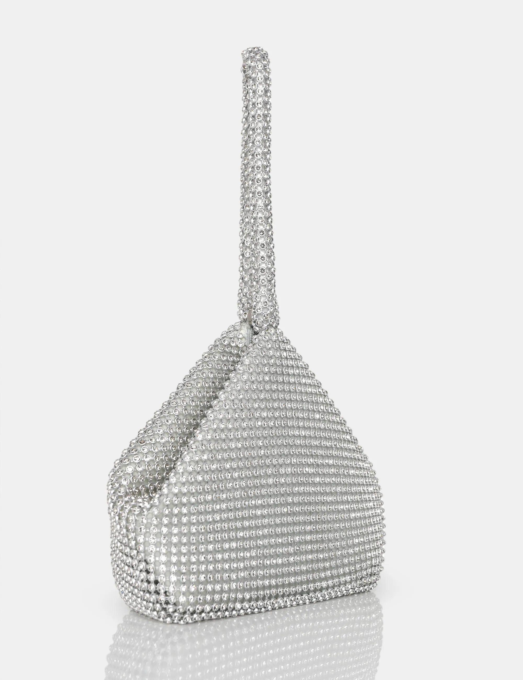 The Marilyn Silver Diamante Mini Pouch Party Bag sold by Public Desire product image thumbnail 2