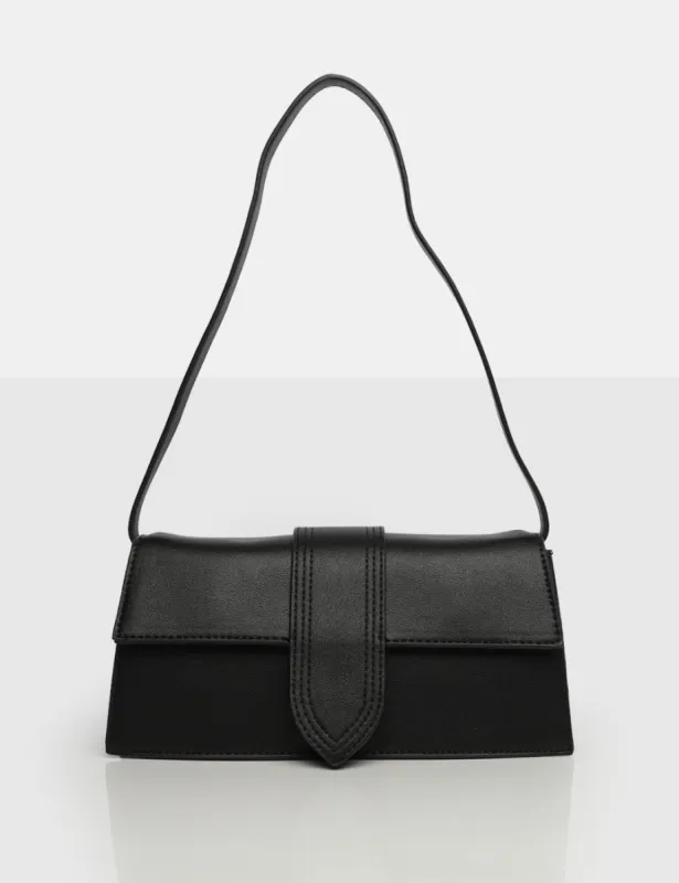 The Mani Black Pu Shoulder Bag sold by Public Desire