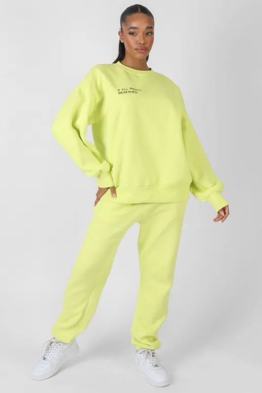 90S Oversized Joggers Lime sold by Public Desire