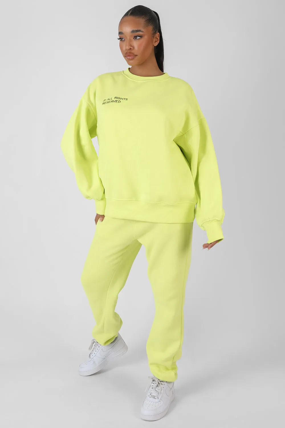 90S Oversized Joggers Lime sold by Public Desire product image thumbnail 2