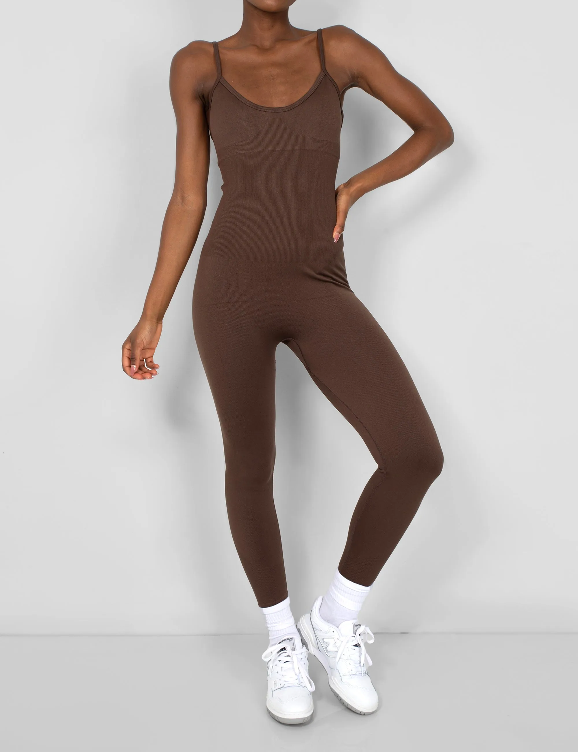 Seamless Unitard Jumpsuit Brown sold by Public Desire product image thumbnail 2