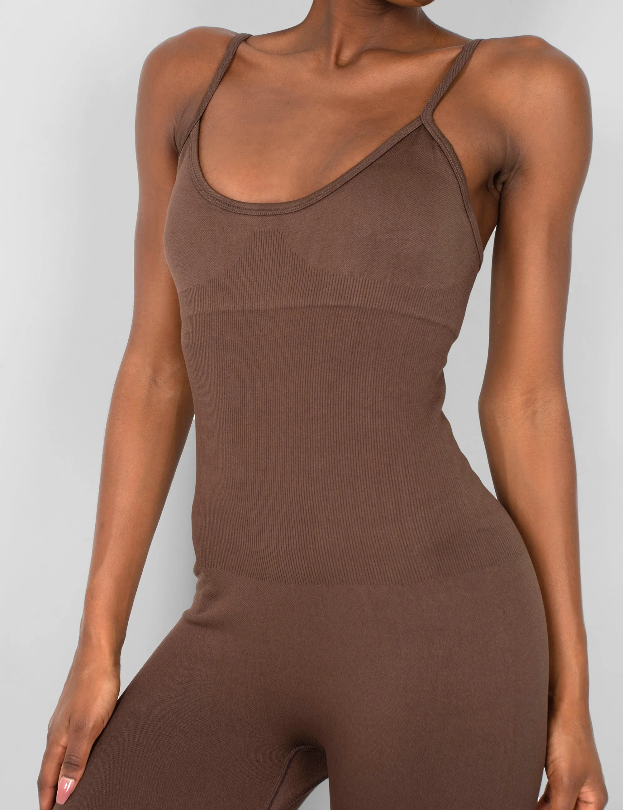 Seamless Unitard Jumpsuit Brown sold by Public Desire product image thumbnail 5