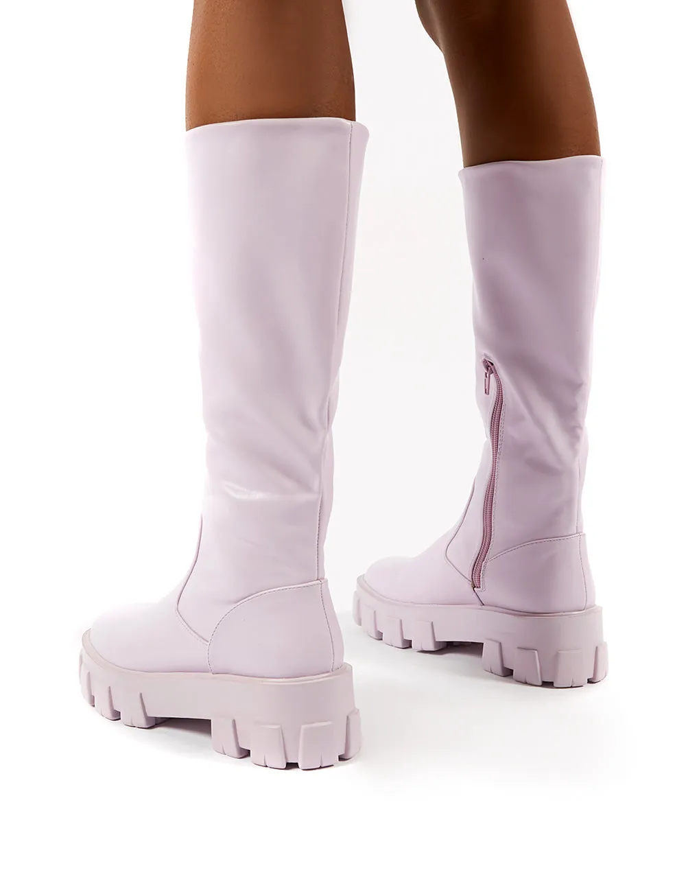 Karma Lilac Chunky Sole Knee High Boot sold by Public Desire product image thumbnail 2