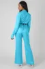 Wrap Cropped Shirt Blue sold by Public Desire
