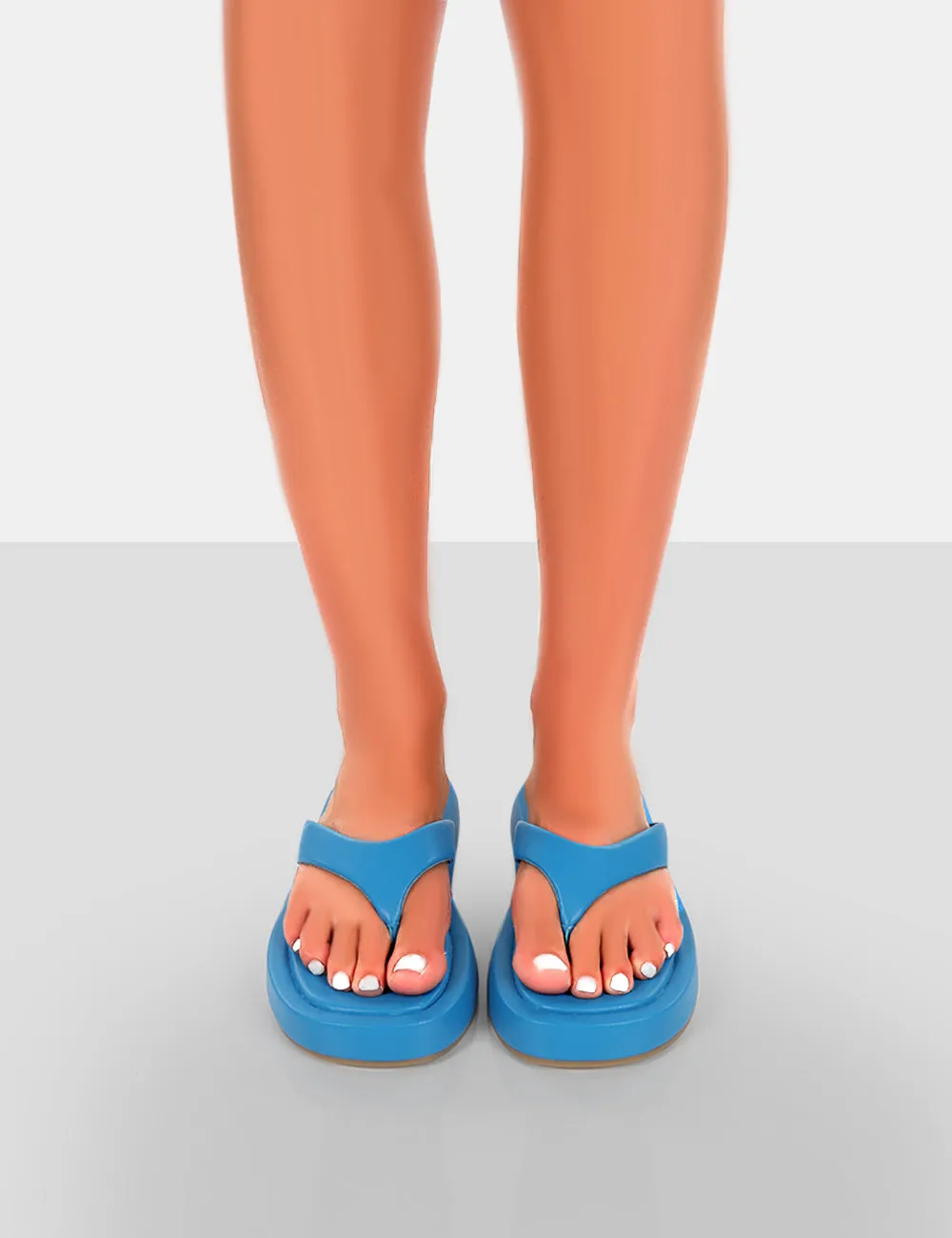 Surfs Up Blue Flatform Flip Flop Sandals sold by Public Desire product image thumbnail 3