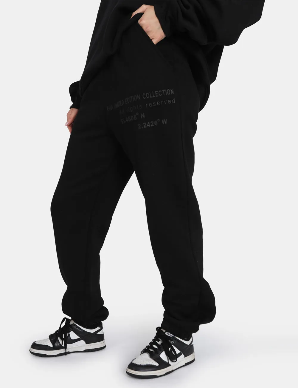 Oversized Fit Printed Jogger Black sold by Public Desire product image thumbnail 4