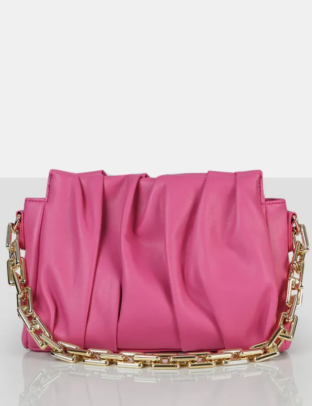 The Effia Pink Chain Strap Shoulder Bag sold by Public Desire