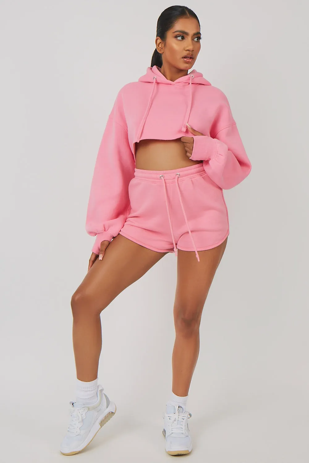 Oversized Super Cropped Hoody Pink sold by Public Desire product image thumbnail 2