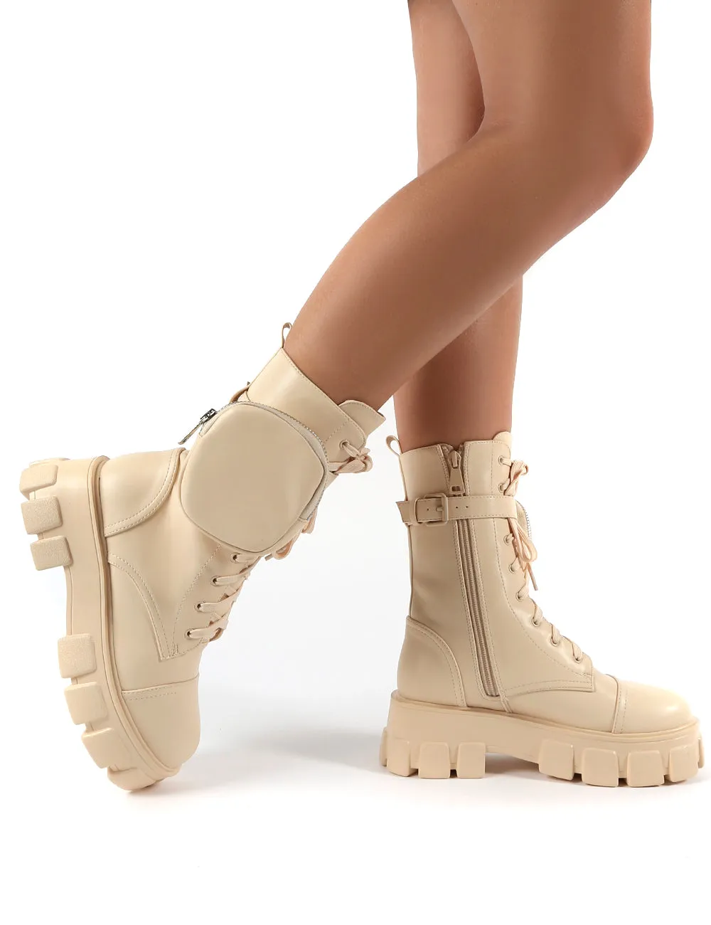Intention Nude Chunky Sole Pouch Ankle Boots sold by Public Desire product image thumbnail 3