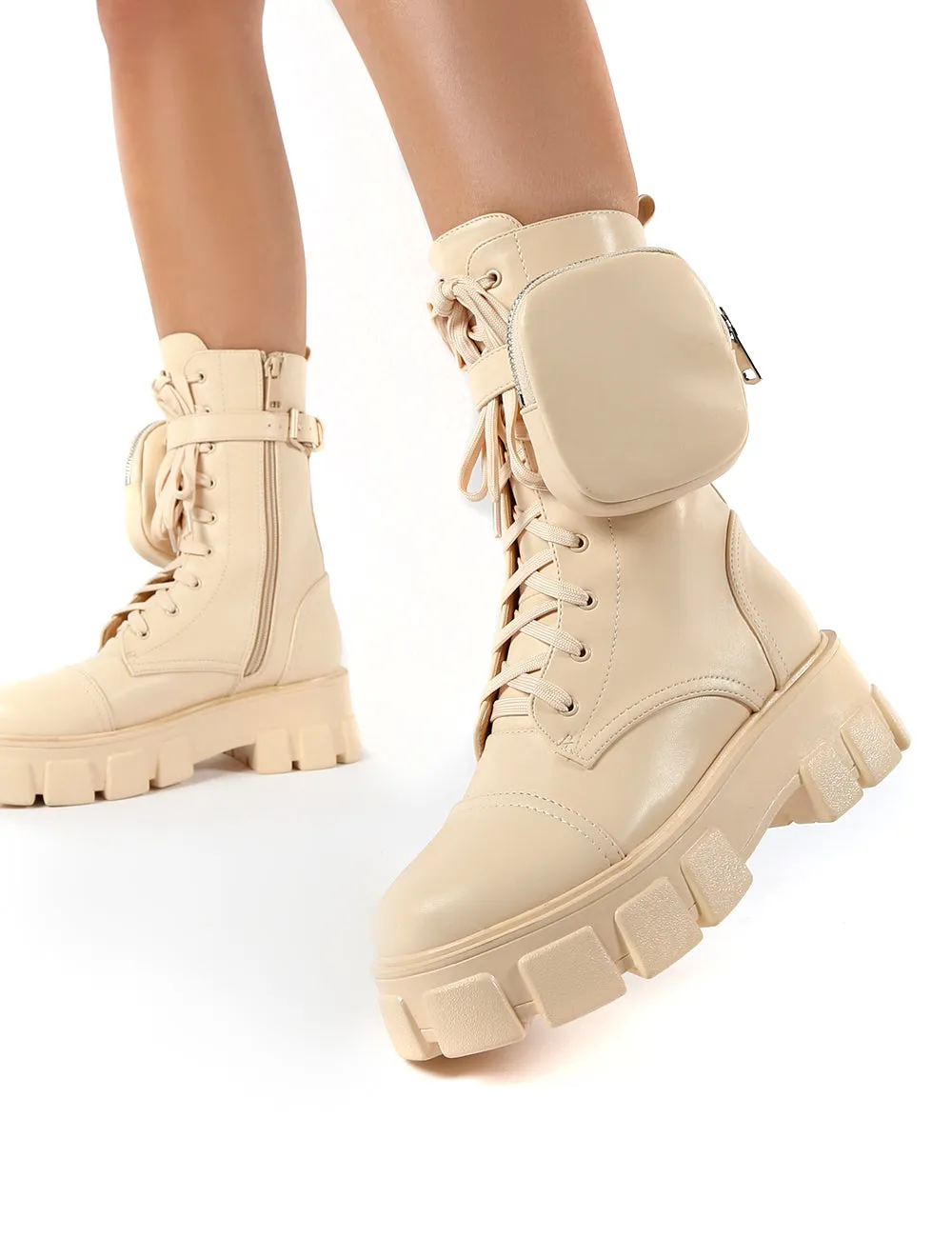 Intention Nude Chunky Sole Pouch Ankle Boots sold by Public Desire product image thumbnail 4