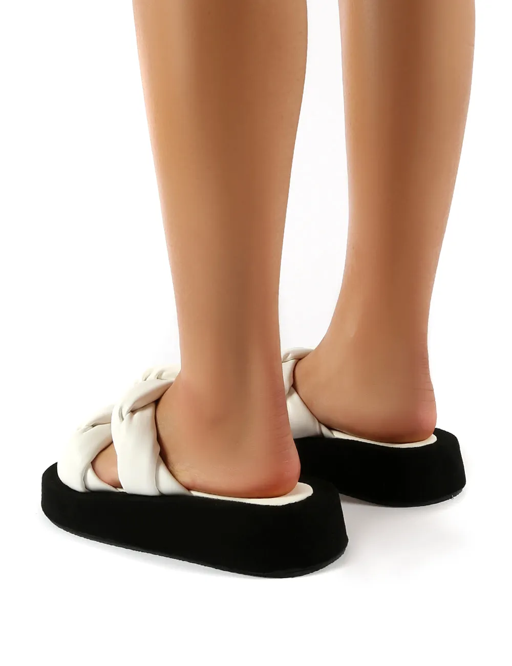 Amora White PU Braided Detail Chunky Sole Sandals sold by Public Desire product image thumbnail 2