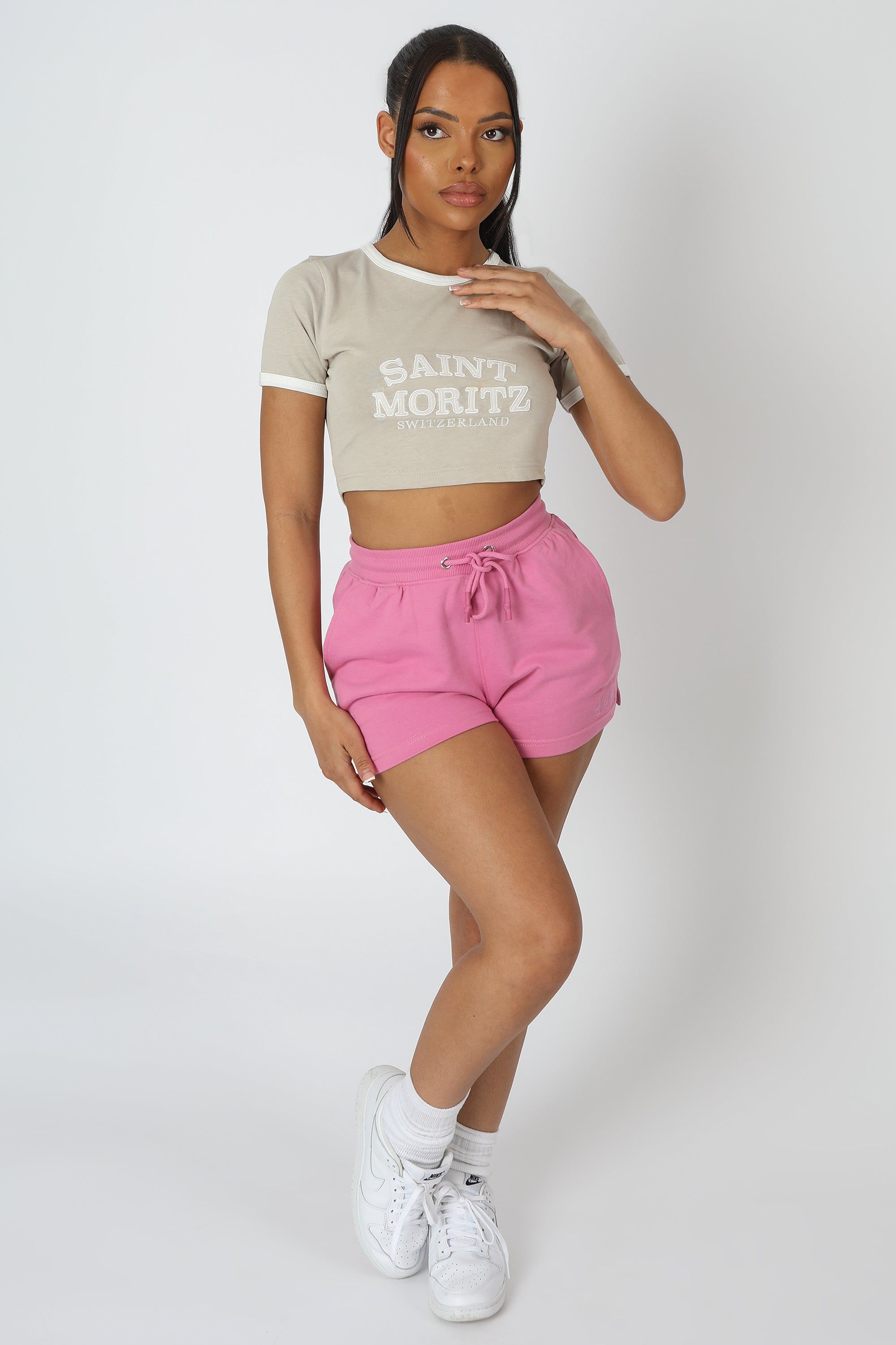 Cropped Baby Tee Saint Morez Slogan Oatmeal sold by Public Desire product image thumbnail 3
