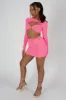 Slinky Skirt And Top Co-ord Neon Pink sold by Public Desire