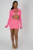 Slinky Skirt And Top Co-ord Neon Pink sold by Public Desire