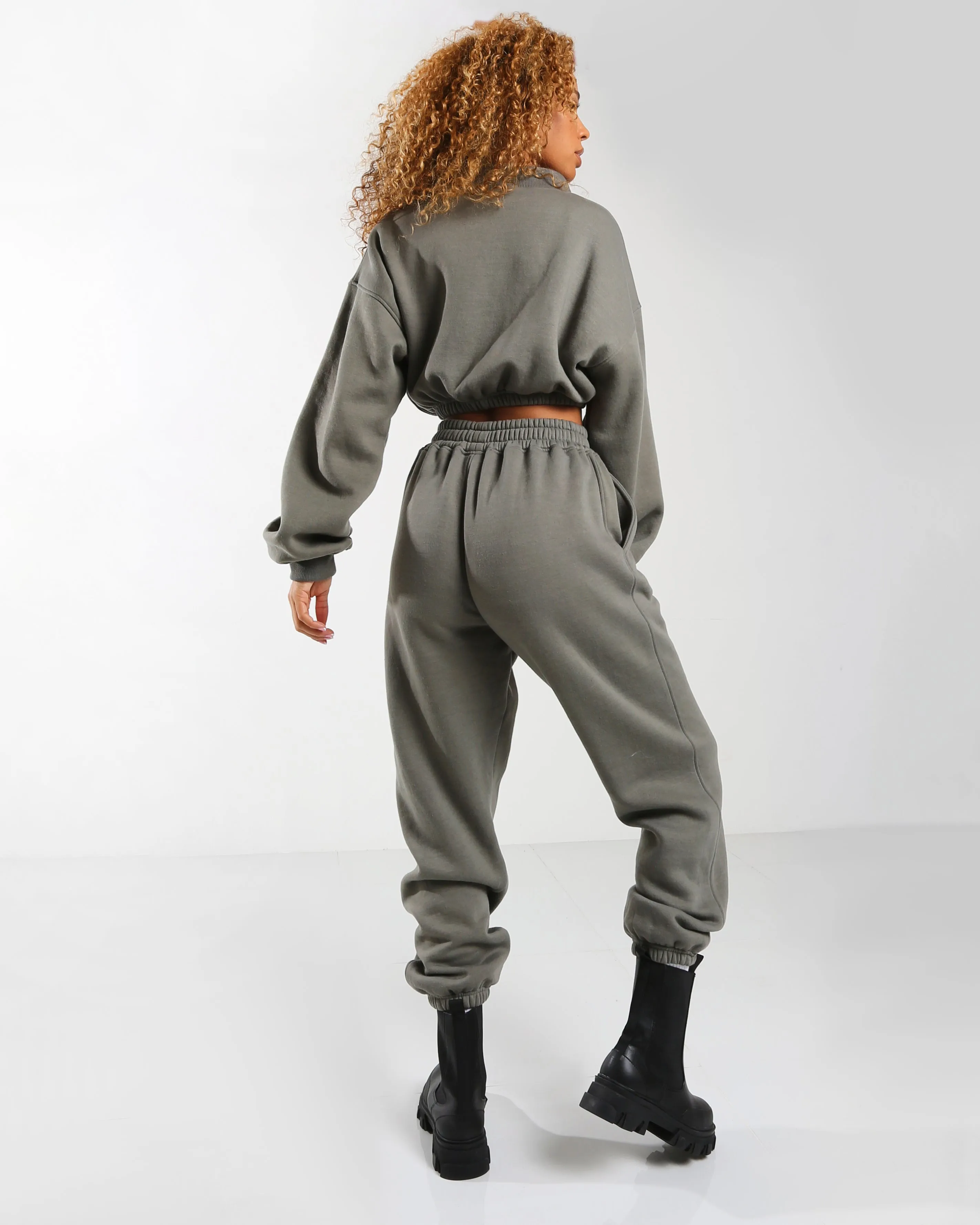 Amber x Public Desire waist detail jogger co-ord slate sold by Public Desire product image thumbnail 5
