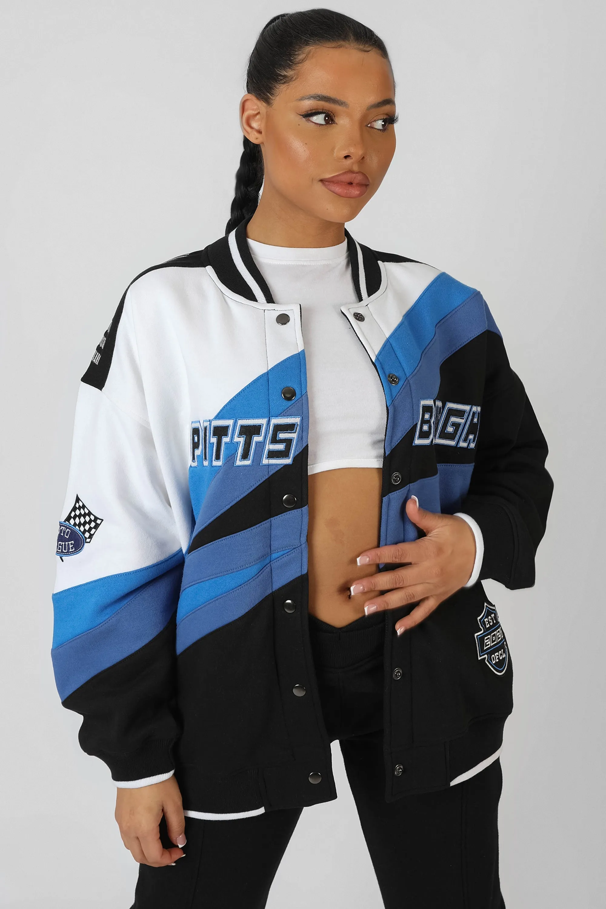 Motorcross Bomber Jacket Blue sold by Public Desire product image thumbnail 2