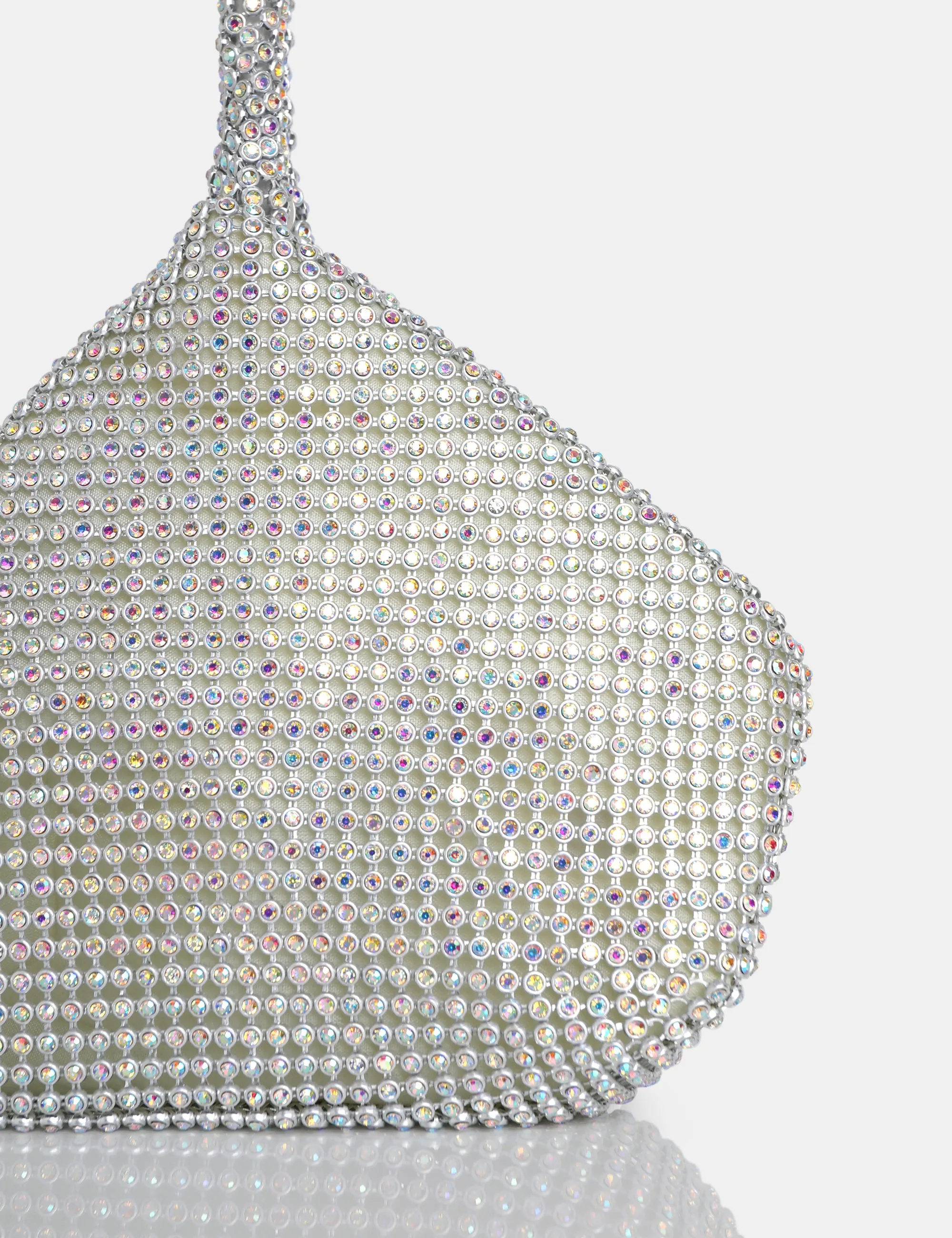 The Marilyn Silver Iridescent Mini Pouch Party Bag sold by Public Desire product image thumbnail 3