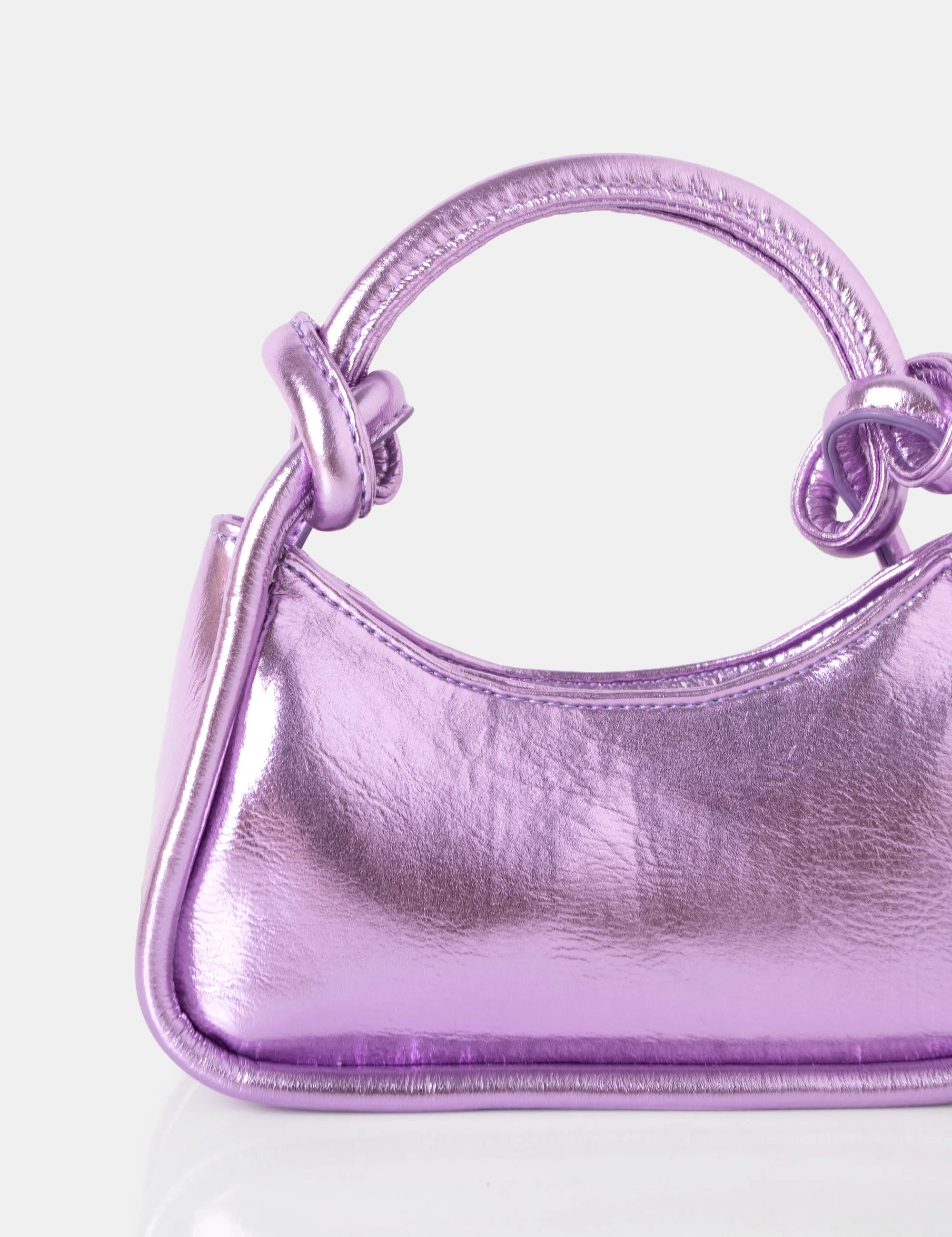 The Knot Metallic Purple Pu Knotted Top Handle Grab Bag sold by Public Desire product image thumbnail 3
