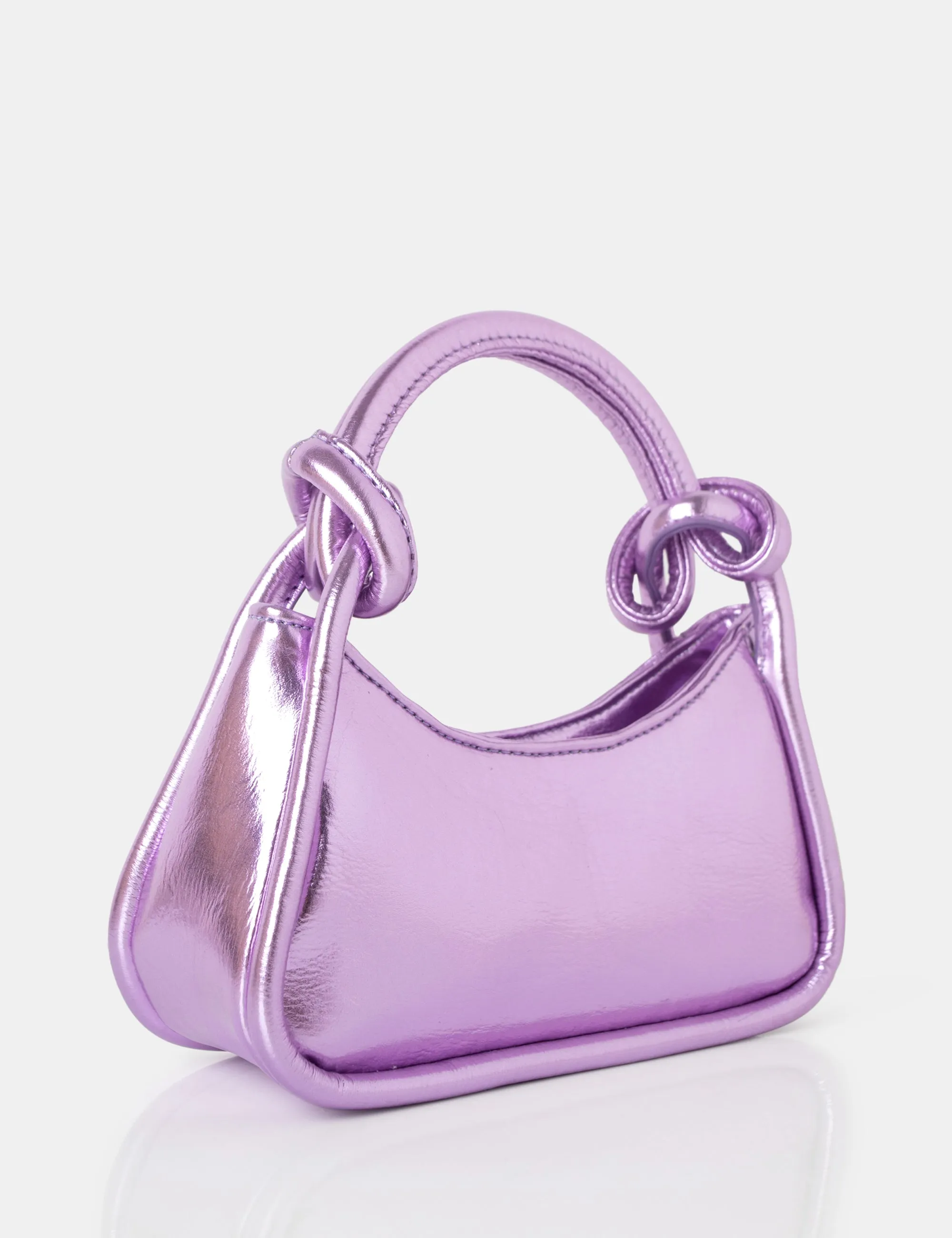 The Knot Metallic Purple Pu Knotted Top Handle Grab Bag sold by Public Desire product image thumbnail 2