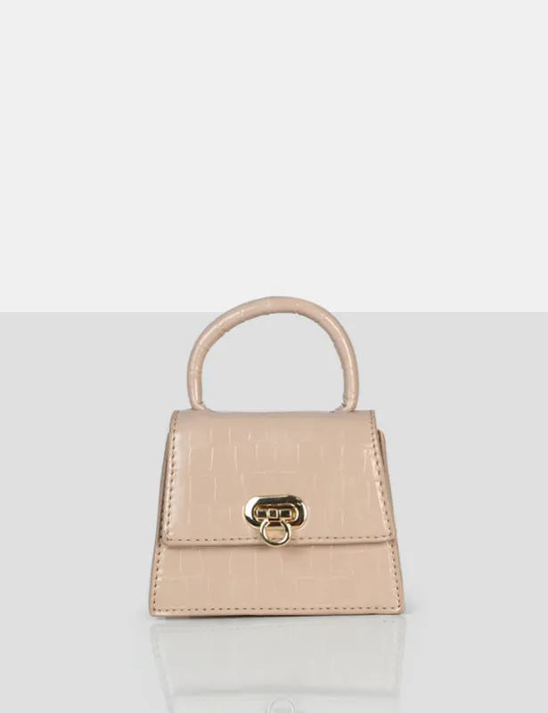 The Lilly Nude Textured Mini Bag sold by Public Desire