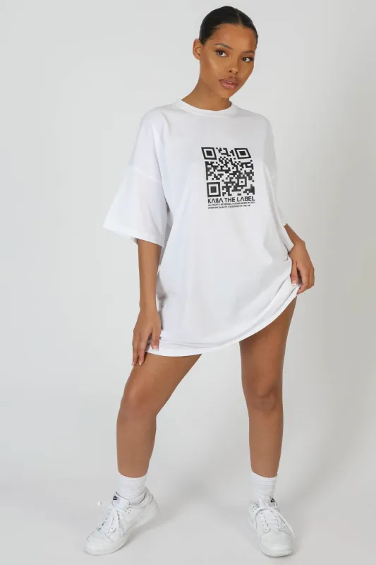 Slogan T-Shirt Mini Dress White made by Public Desire