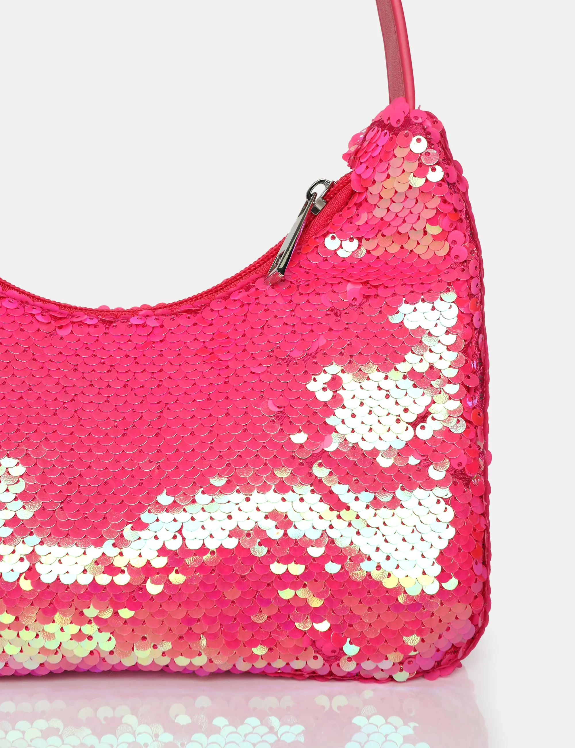 The Zane Pink Sequin Shoulder Bag sold by Public Desire product image thumbnail 3