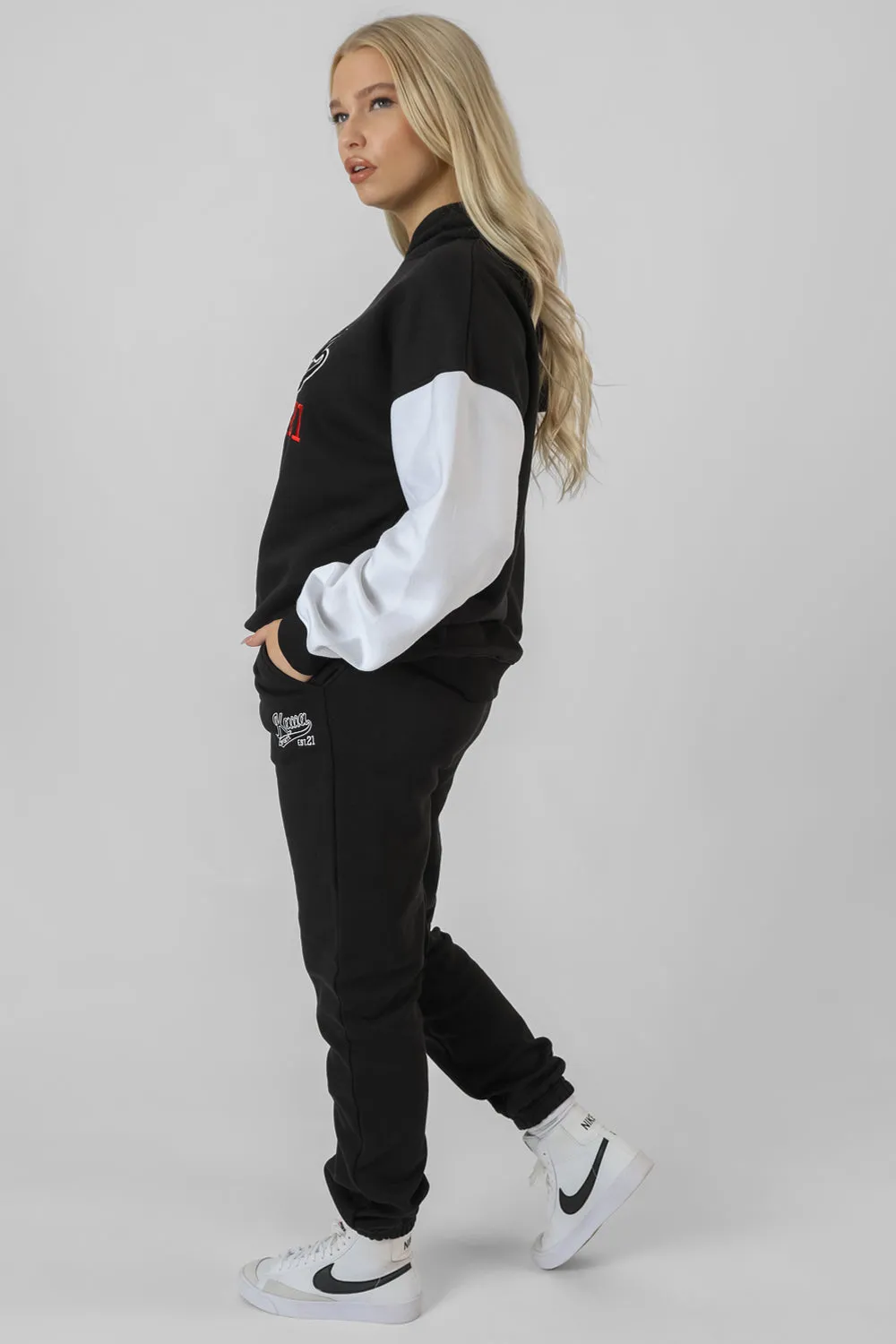 Varsity Seam Front 90'S Joggers Black sold by Public Desire