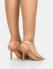 Yara Nude Pu Barely There Mid Stiletto Heels sold by Public Desire