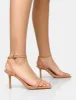 Yara Nude Pu Barely There Mid Stiletto Heels sold by Public Desire