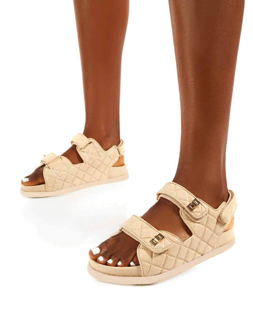 Carmen Nude Buckle Strap Flat Sandals sold by Public Desire product image thumbnail 4