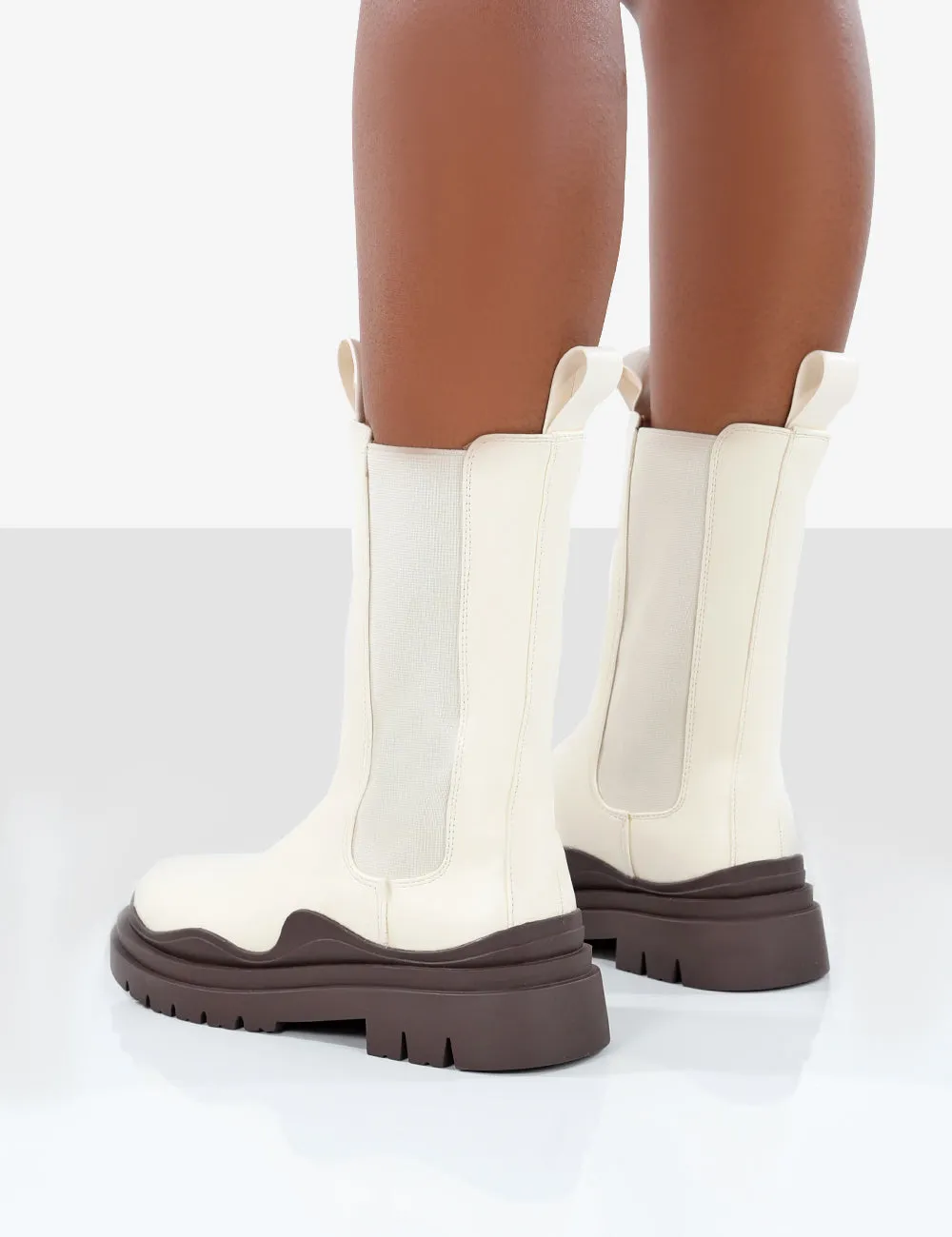 Cherry Off White Chunky Sole Chelsea Ankle Boots sold by Public Desire product image thumbnail 2