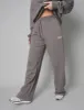 Kaiia The Label Logo Wide Leg Joggers Dark Grey With Pink sold by Public Desire
