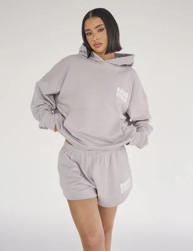 Kaiia Studio Bubble Logo Oversized Hoodie Light Grey sold by Public Desire
