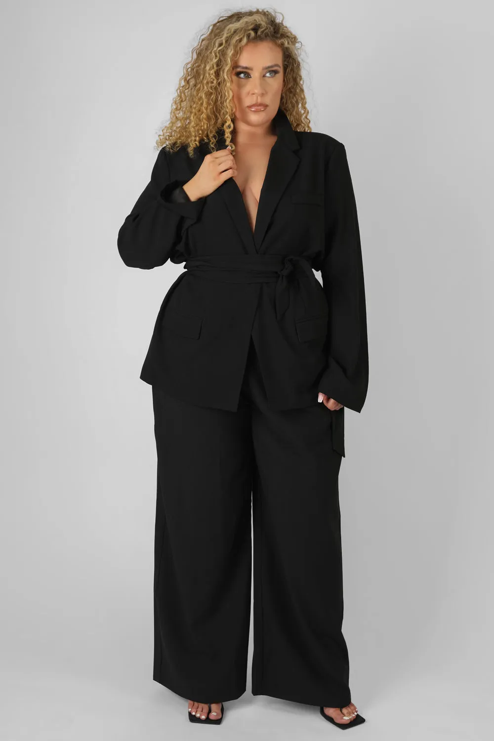 Curve Obi Belt Blazer Black sold by Public Desire product image thumbnail 3