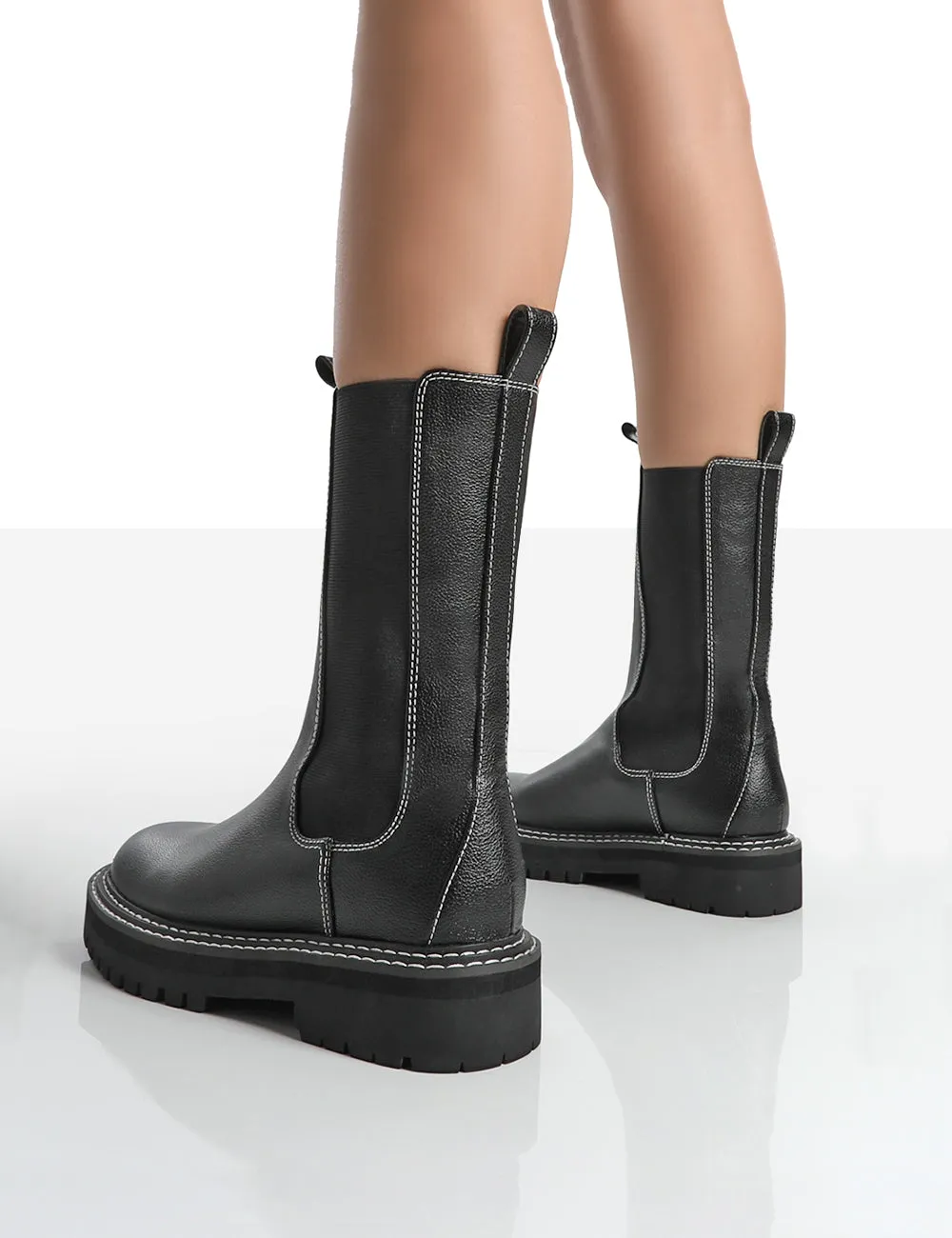 Animate Black Ankle Chunky Sole Chelsea Boots sold by Public Desire product image thumbnail 2