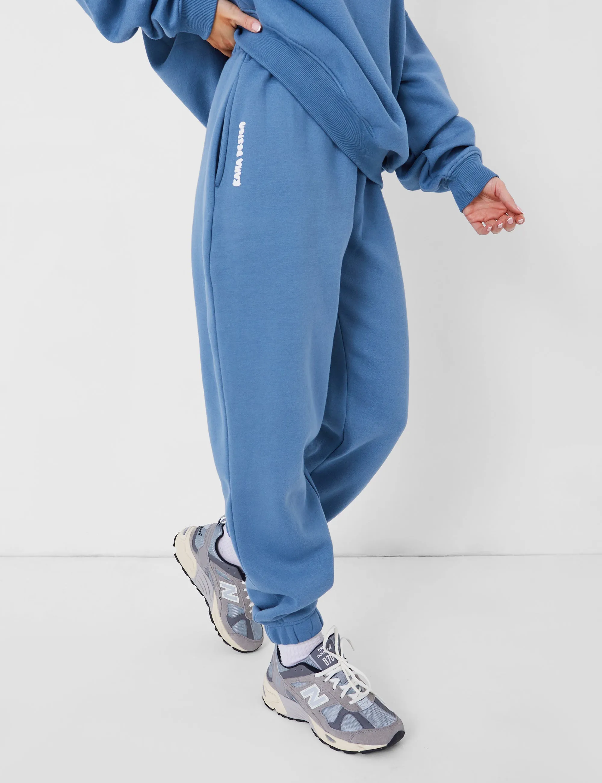 Kaiia Design Relaxed Fit Cuffed Jogger Co-ord Denim Blue sold by Public Desire product image thumbnail 2