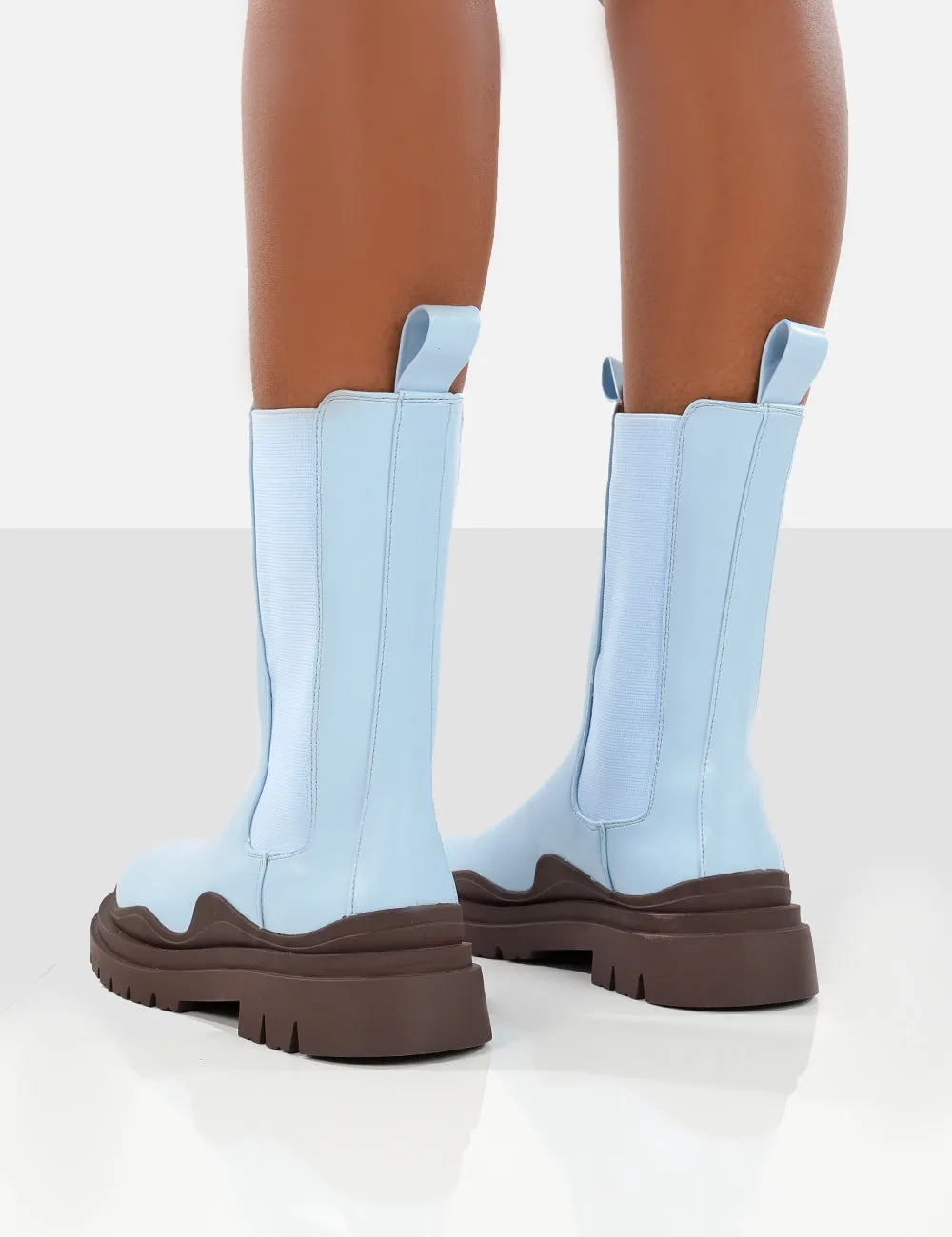 Cherry Blue Chunky Sole Chelsea Ankle Boots sold by Public Desire product image thumbnail 2