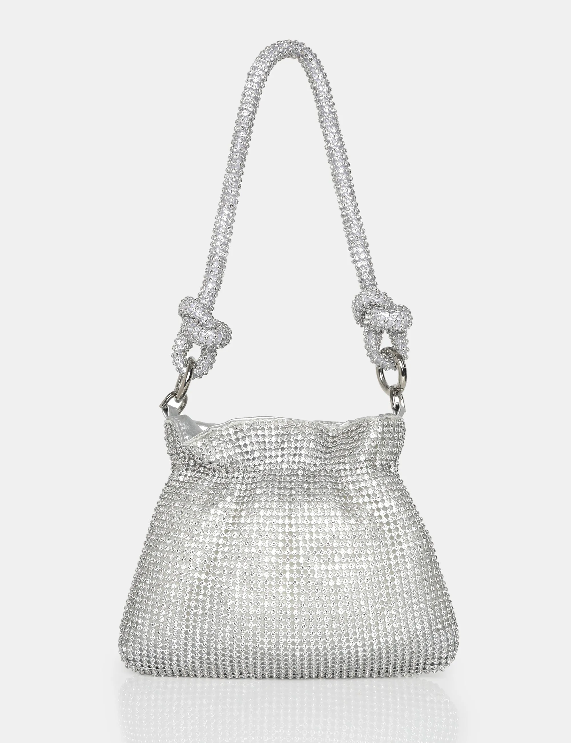 The Lake Silver Diamante Mini Bag sold by Public Desire