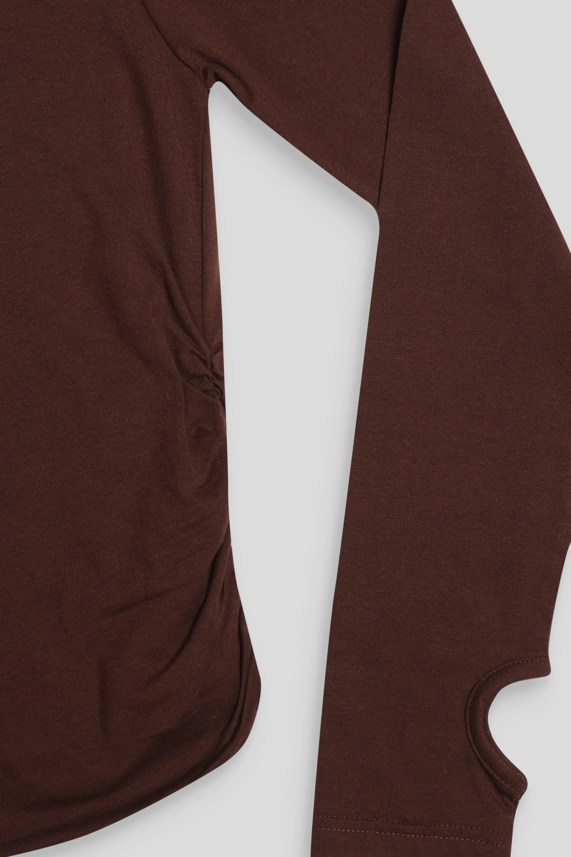 Curve Ruched Side Lounge Top Chocolate sold by Public Desire product image thumbnail 2