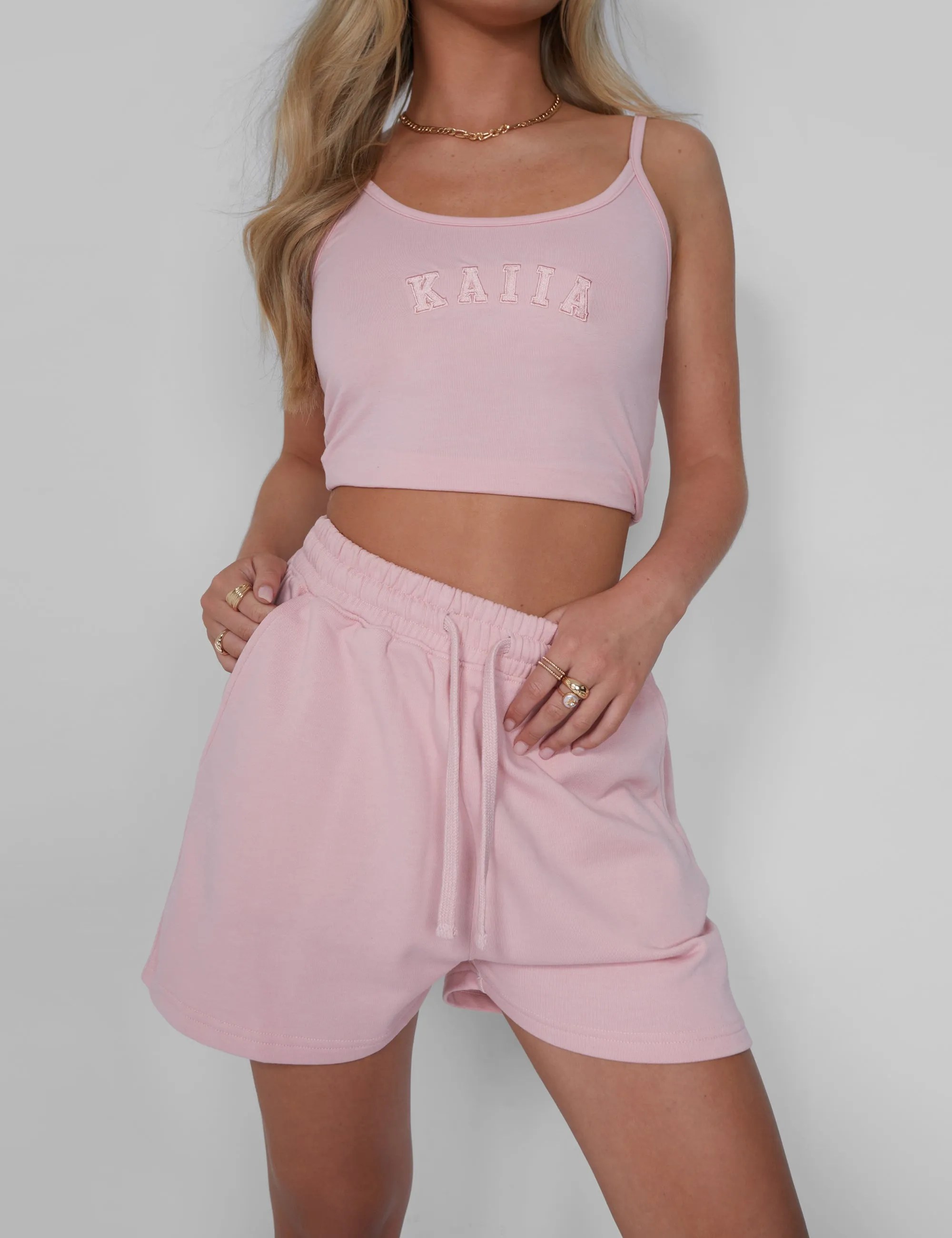 Kaiia Sweat Shorts Soft Pink sold by Public Desire product image thumbnail 3