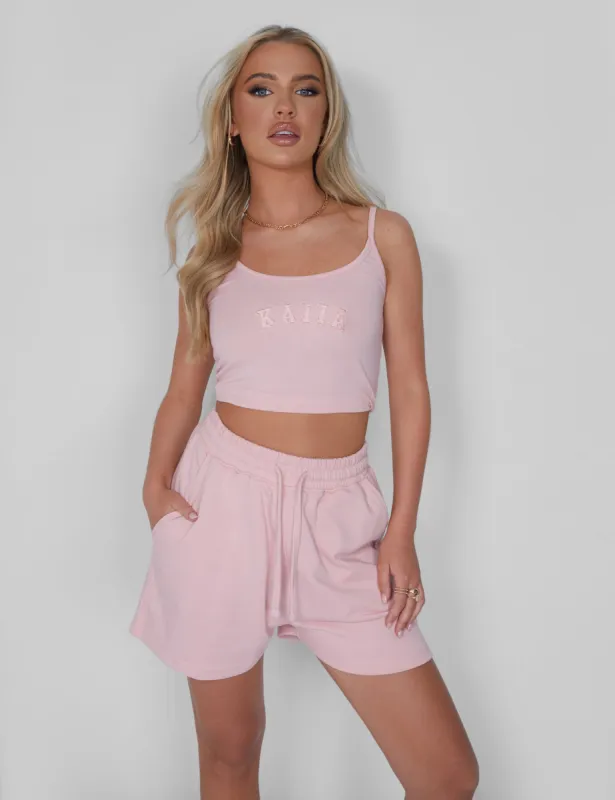 Kaiia Sweat Shorts Soft Pink sold by Public Desire