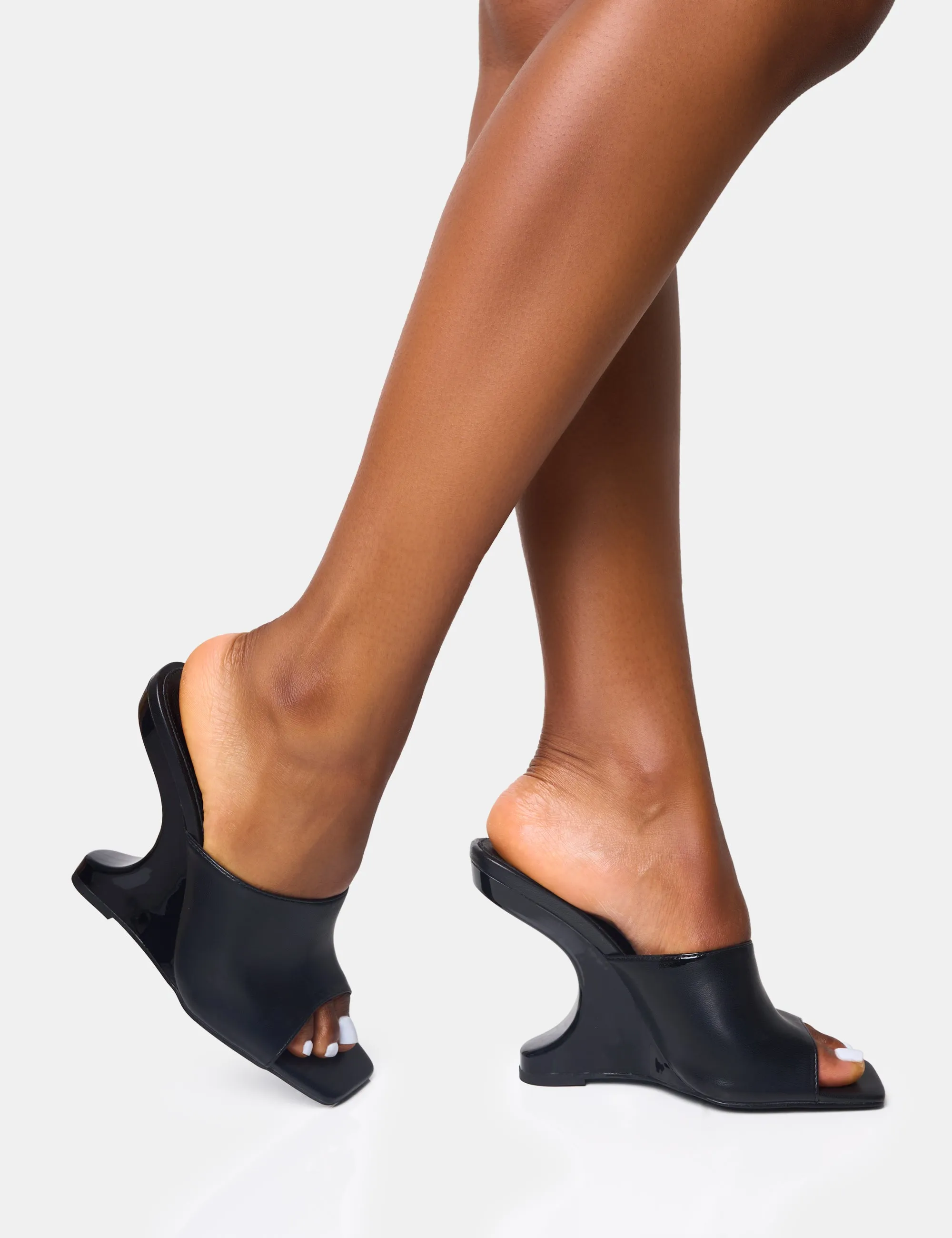 All in Black Structured Wedge Heels sold by Public Desire product image thumbnail 2