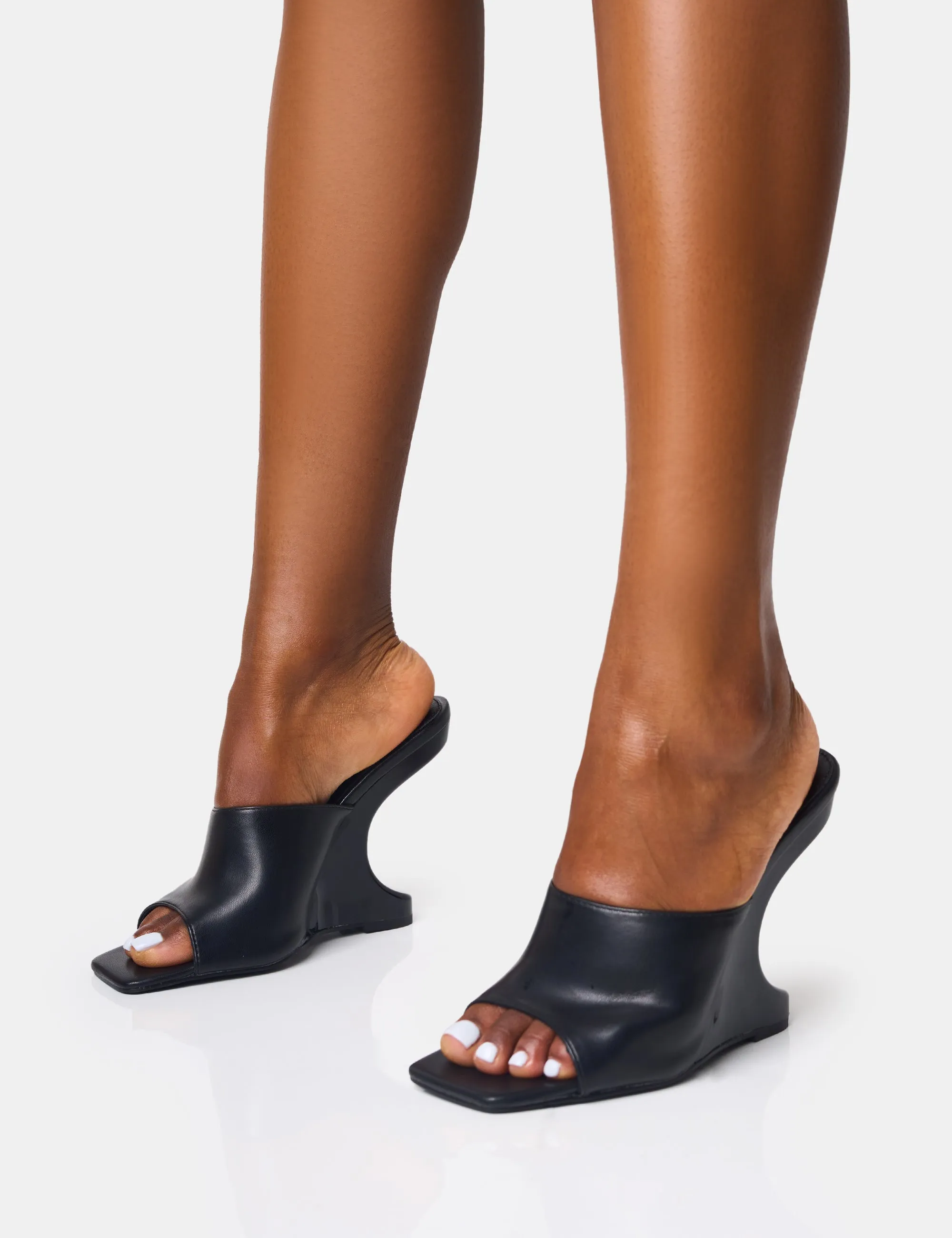 All in Black Structured Wedge Heels sold by Public Desire product image thumbnail 3