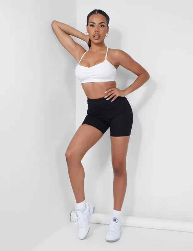 Thick Waistband Cycling Shorts Black sold by Public Desire