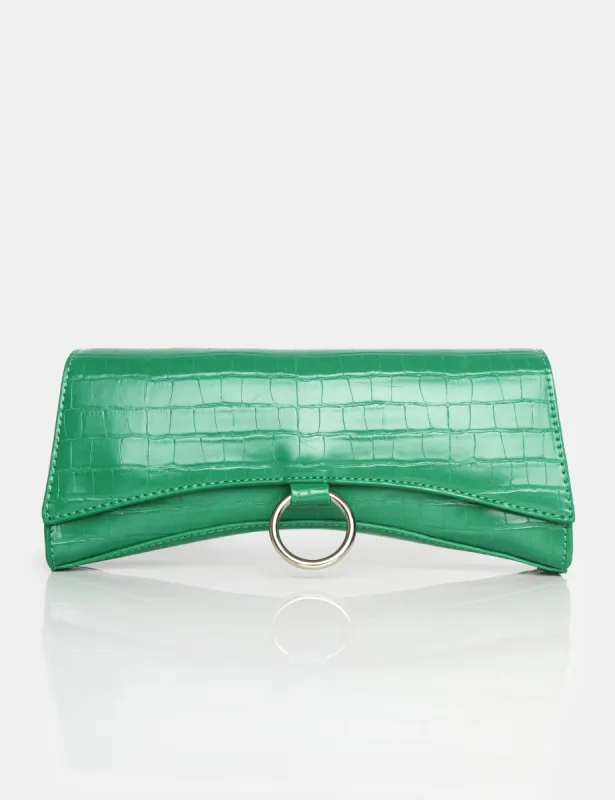 The Kemi Green Arched Crossbody Mini Handbag sold by Public Desire